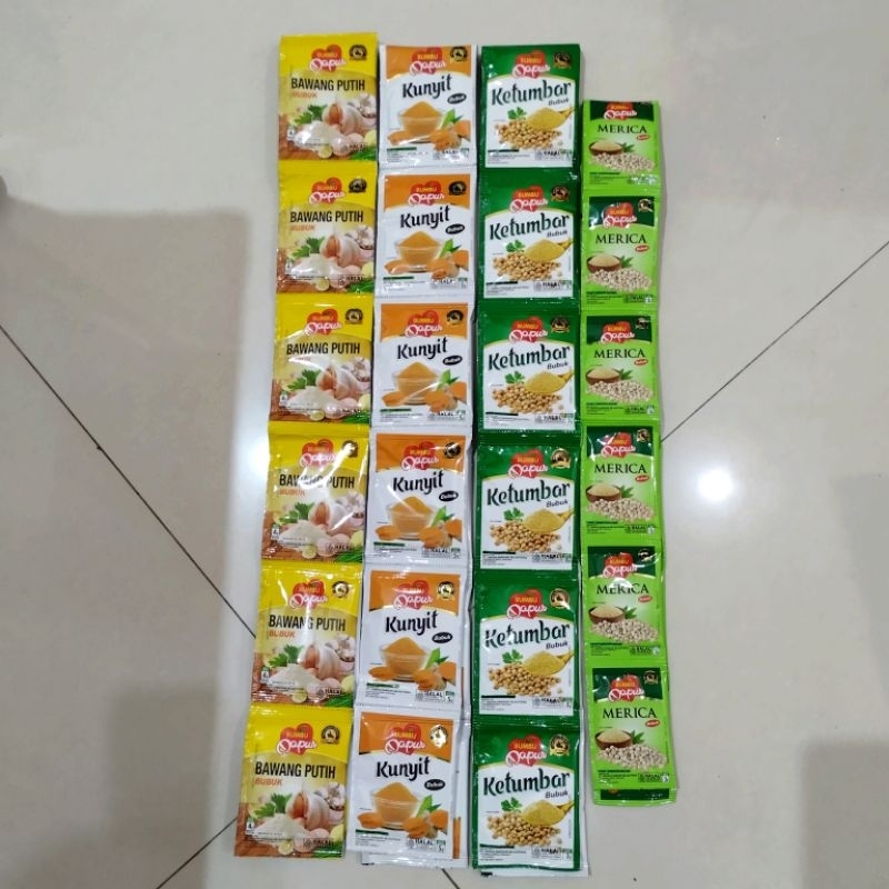 

Bumbu Dapur/Merica Lada Bubuk/Bawang Putih Bubuk/Ketumbar Bubuk/Kunyit bubuk