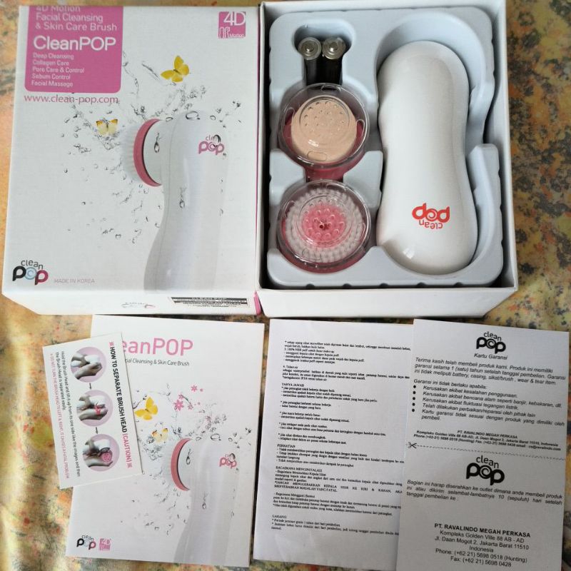Clean Pop 4D Motion Facial Cleansing & Skin Care Brush / Alat pembersih wajah