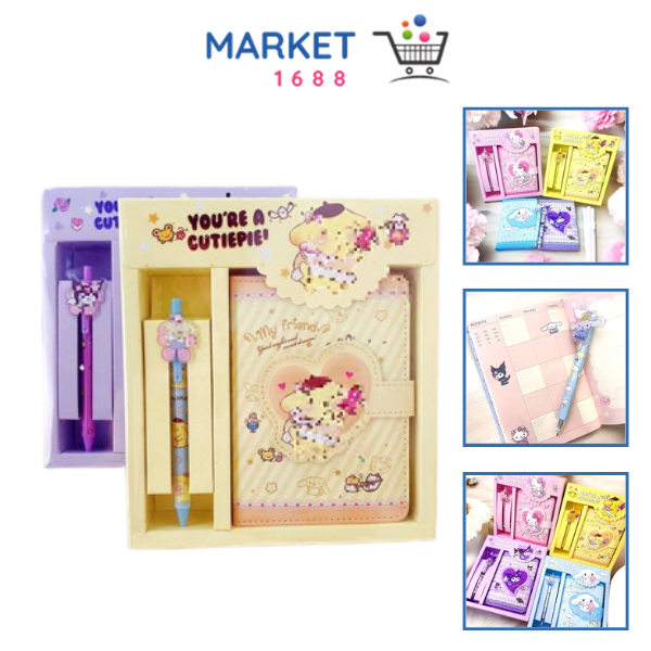 

Market1688 Paket Alat Tulis 2 IN 1 Set Stationery 2IN1 Karakter Kartun Alat Tulis Anak Sekolah Pulpen Notebook Magnet