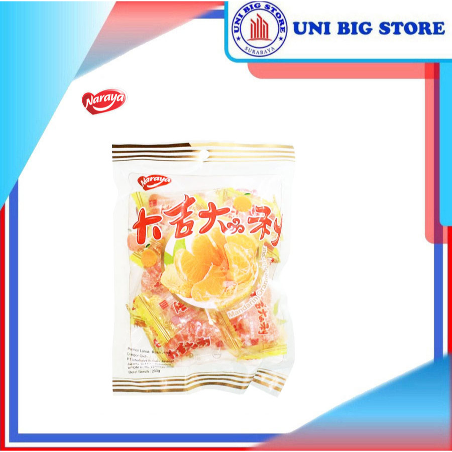 

Naraya Orange Jelly Candy MIni 200 gr Permen Jeli Rasa Jeruk