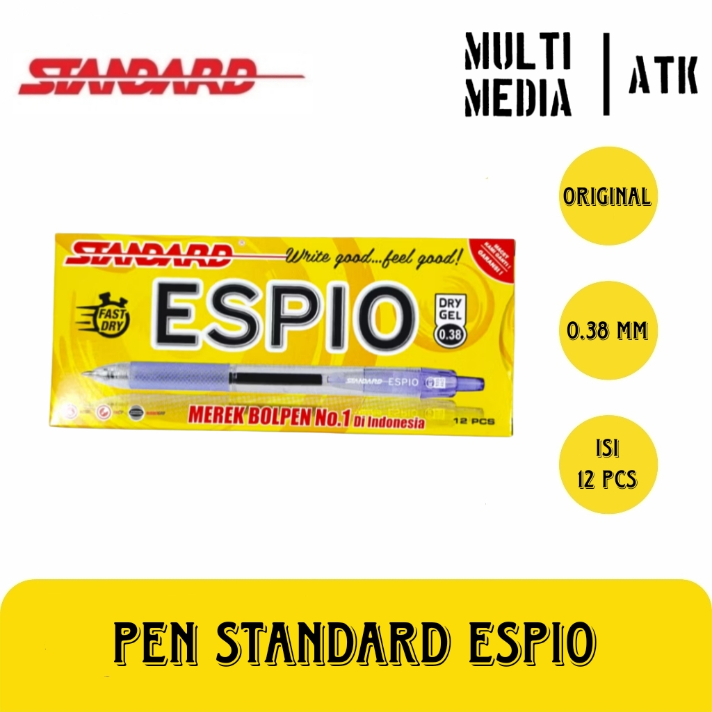 

PEN STANDARD ESPIO 0.38 GEL BLACK INK