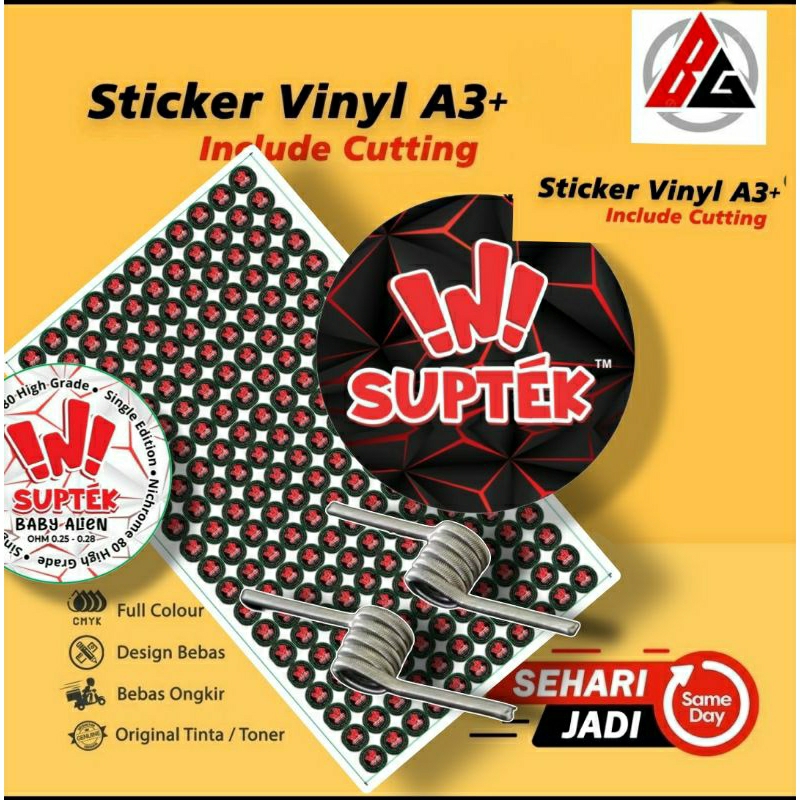

STiCKER MERAH 6PSG UK B4B3Y LABEL SUPTEK PUTiH VYnL BULAT