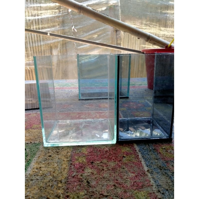 Akuarium mini 12*10*15 cocok untuk ikan cupang, baby chana dan ikan hias kecil lainnya