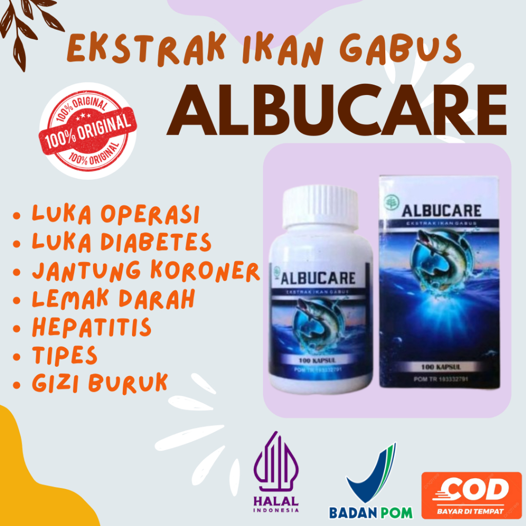 ALBUCARE Ekstrak Ikan Gabus Untuk Luka Setelah Operasi Luka Diabetes Sumber Gizi Membersihkan Darah 