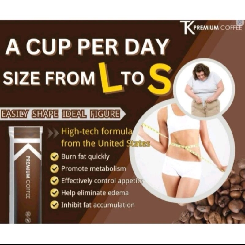 

GFD TK coffee / TK premium coffee 1 box isi 20 sachet minuman kopi diet / slimming coffee