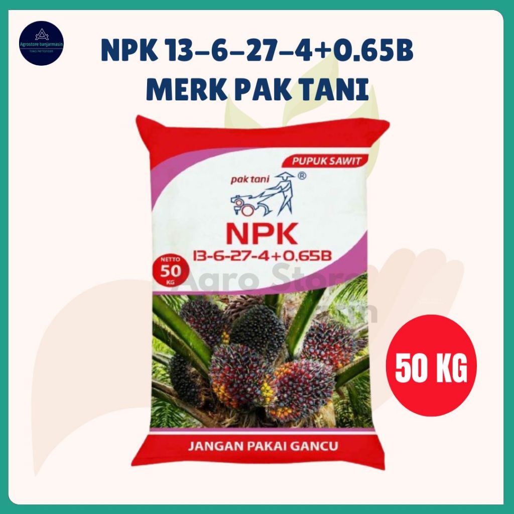 Pupuk NPK 13 6 27 4 Pak Tani kemasan 50Kg