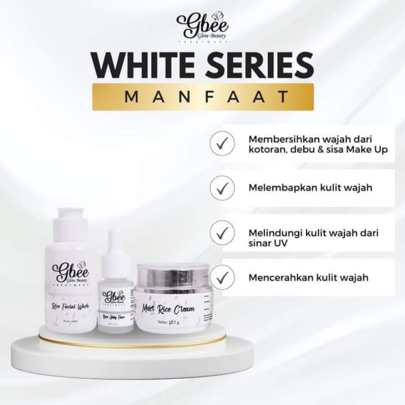 Gbee glow beauty paket white series/ paket sKincare untuk mencerahkan kulit