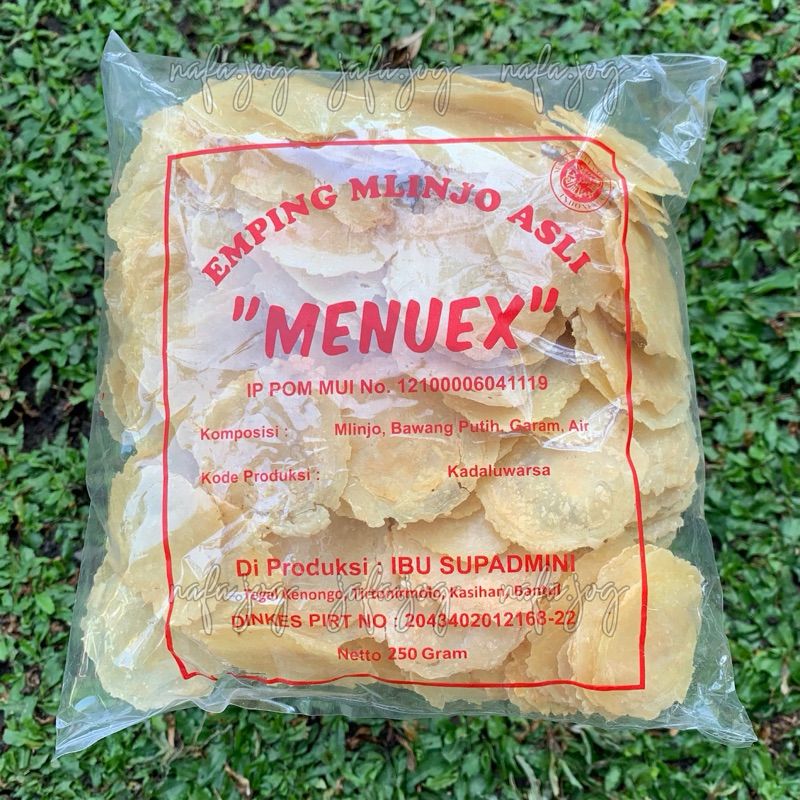 

MENUEX Emping Melinjo Asli 250 gram Kualitas Super