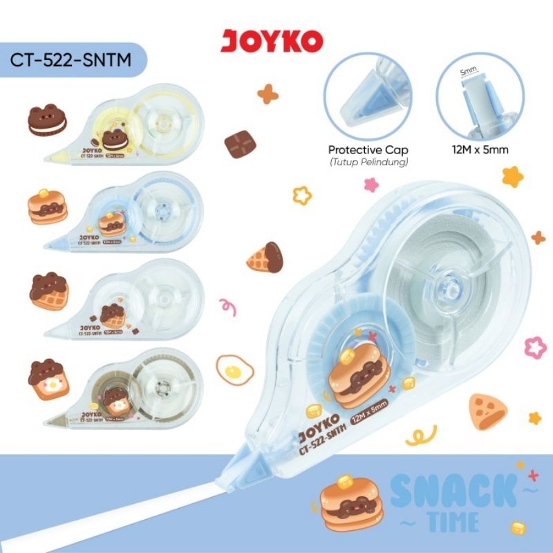 

Tipex kertas Joyko CT-522 SNTM/ Correction tape 12 M x 5mm/ Pita koreksi Joyko/CT-522 fancy warna (pcs)