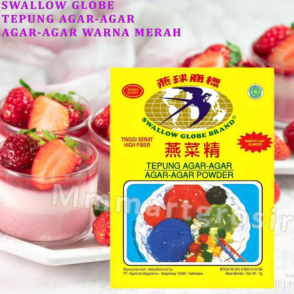 

Swallow Globe / Tepung Agar-Agar / Agar Powder Warna Merah / 7gr