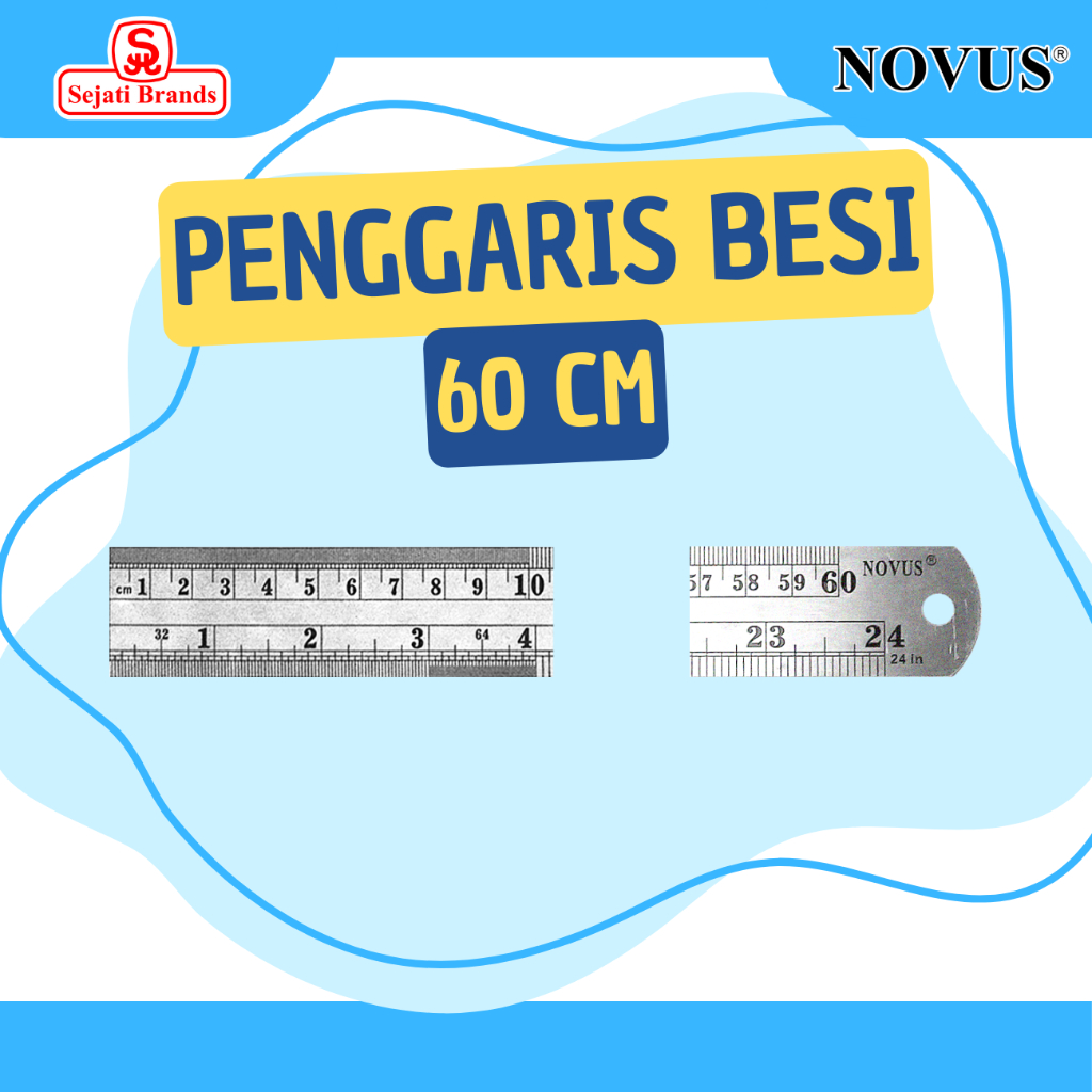 

Novus Penggaris Besi/ Ruler Besi 60 cm Tebal 0,7mm
