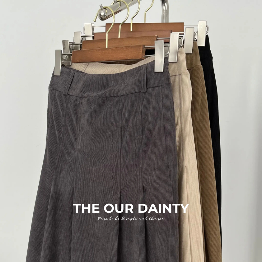 KARINA SKIRT Rok Panjang Wanita Corduroy Long Maxi Korean Skirt