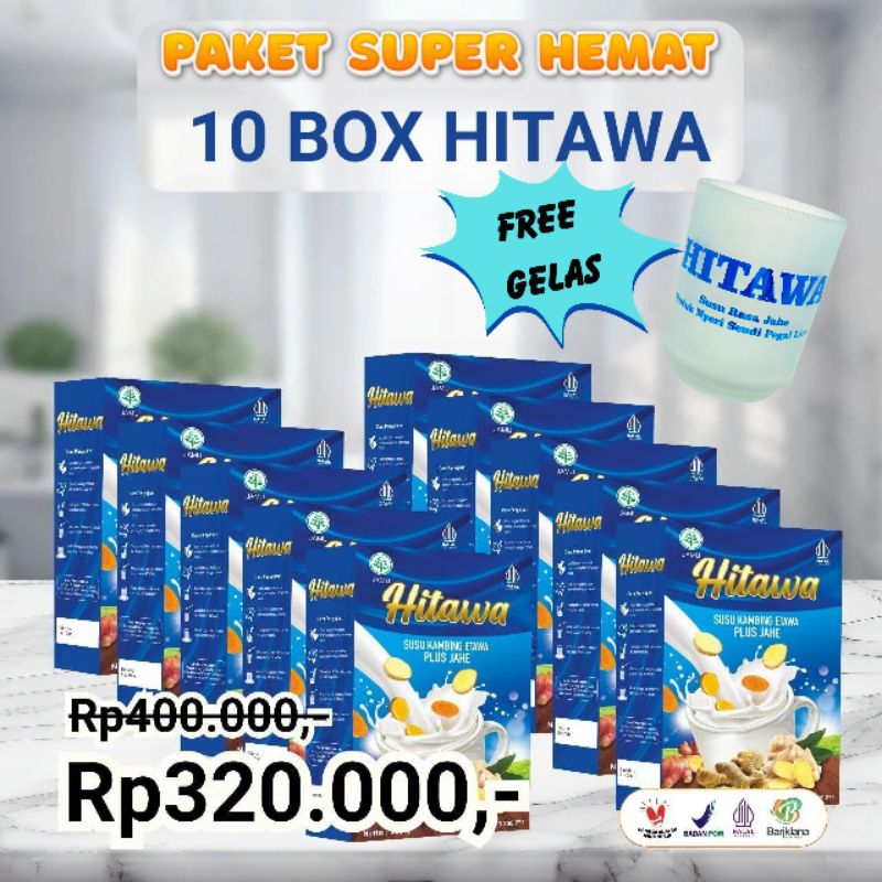 

PAKET SUPER HEMAT HITAWA 10 BOX FREEGELAS