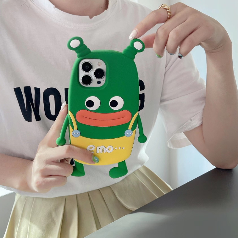 Casing Handphone Casing Ponsel Tali Katak Lucu Iphone14pro Max Apple 13 Cocok untuk Kartun 11 Siliko