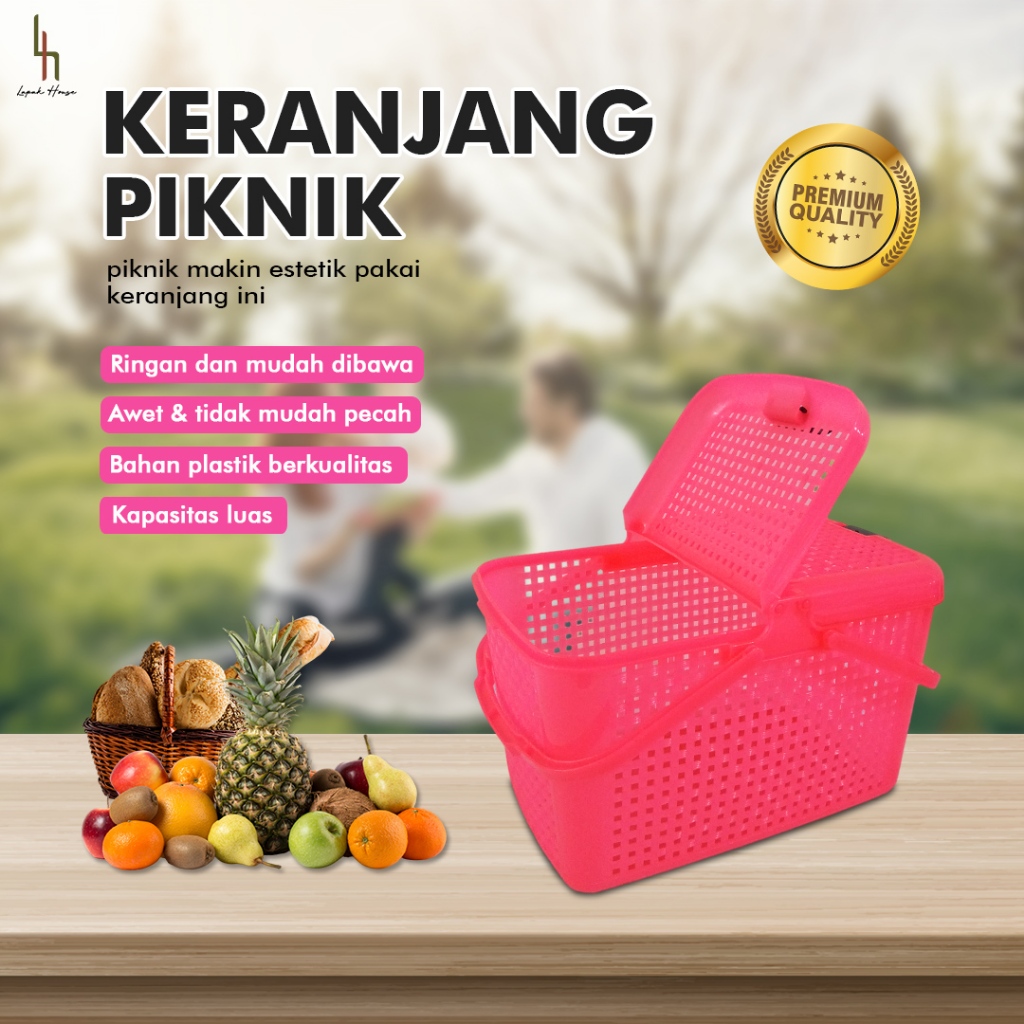 MPW Keranjang Kucing / Keranjang Piknik / Keranjang Belanja Tutup / Keranjang Serbaguna