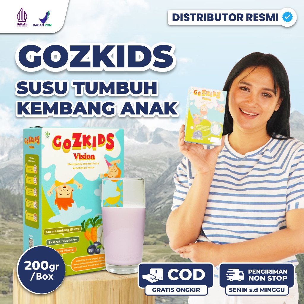 

Gozkids Vision Susu Herbal Anak Untuk Bantu Perkembangan dan Memelihara Kesehatan Mata Sejak Dini Halal BPOM