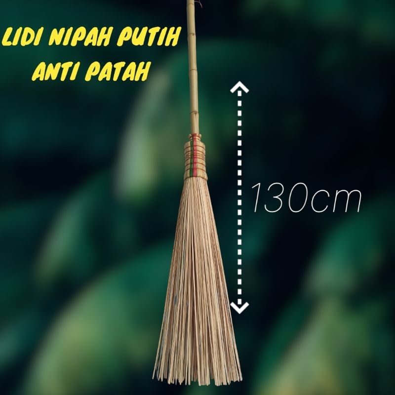 Sapu Lidi Gagang Bambu Cendani Besar Original Tradisional, Klasik, Ringan, dan Kuat