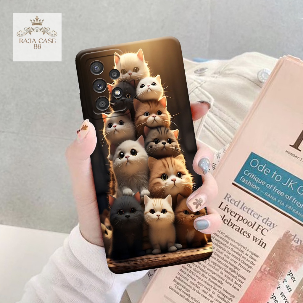 Softcase Samsung Galaxy A32 - rajacase - Casing  Samsung Galaxy A32 - Motif case cats - Samsung -  c