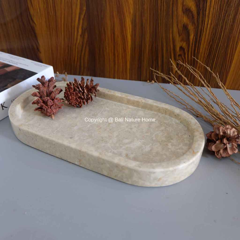 Oval Marble Tray | Tatakan Nampan Marmer Oval  | Tray Oval Marmer | Nampan Marmer Oval | Tray Nampan