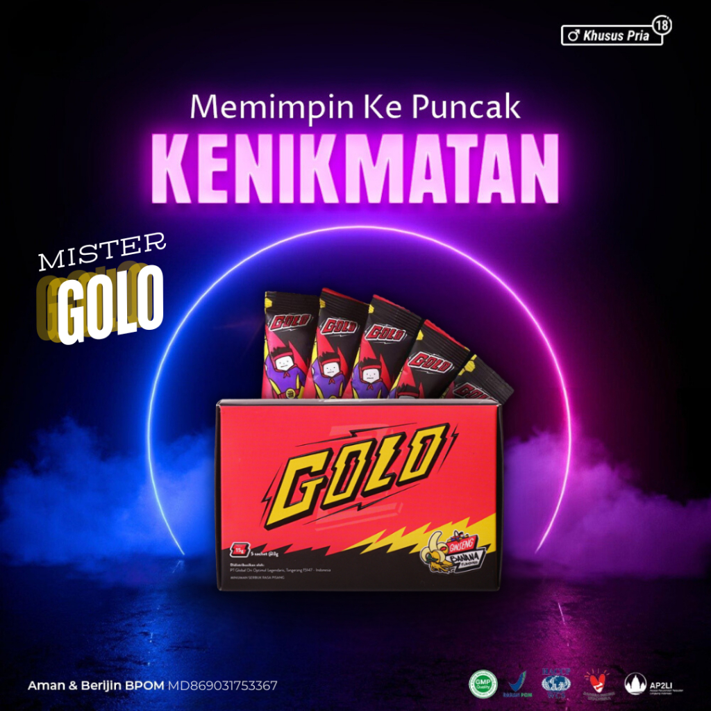 

GOLO Original Ginseng Official 1Box isi 5 Sachet Botanical Drink Serbuk Royal Jelly Madu & Banana