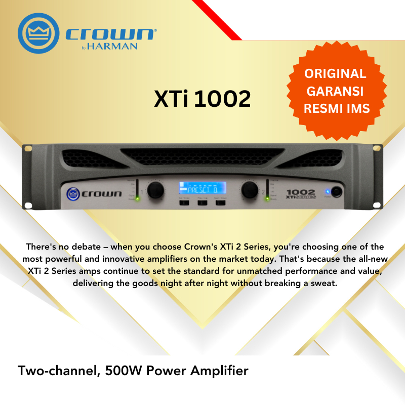 Amplifier CROWN XTi 1002 XTi-1002 XTi1002 Two-channel, 500W Power Amplifier