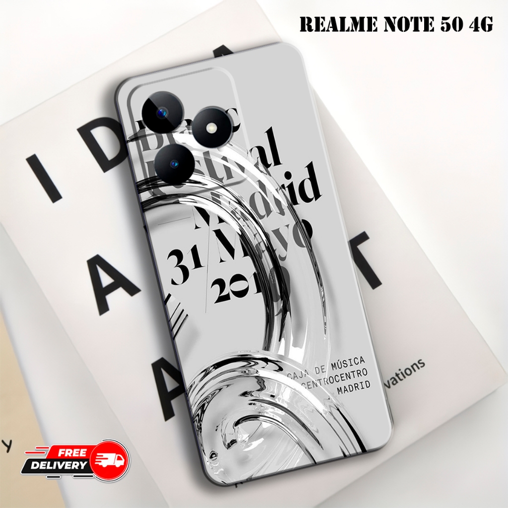 Casing Hp cocok untuk REALME NOTE 50 4G Terbaru - Softcase Fashion Case Pattern Cute - Type Lain Via