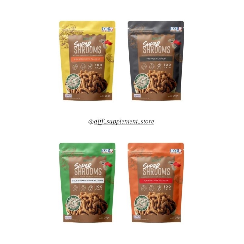 

PPUFF SUPER SHROOMS 25 GR SNACK HIGH PROTEIN LOW CALORIE