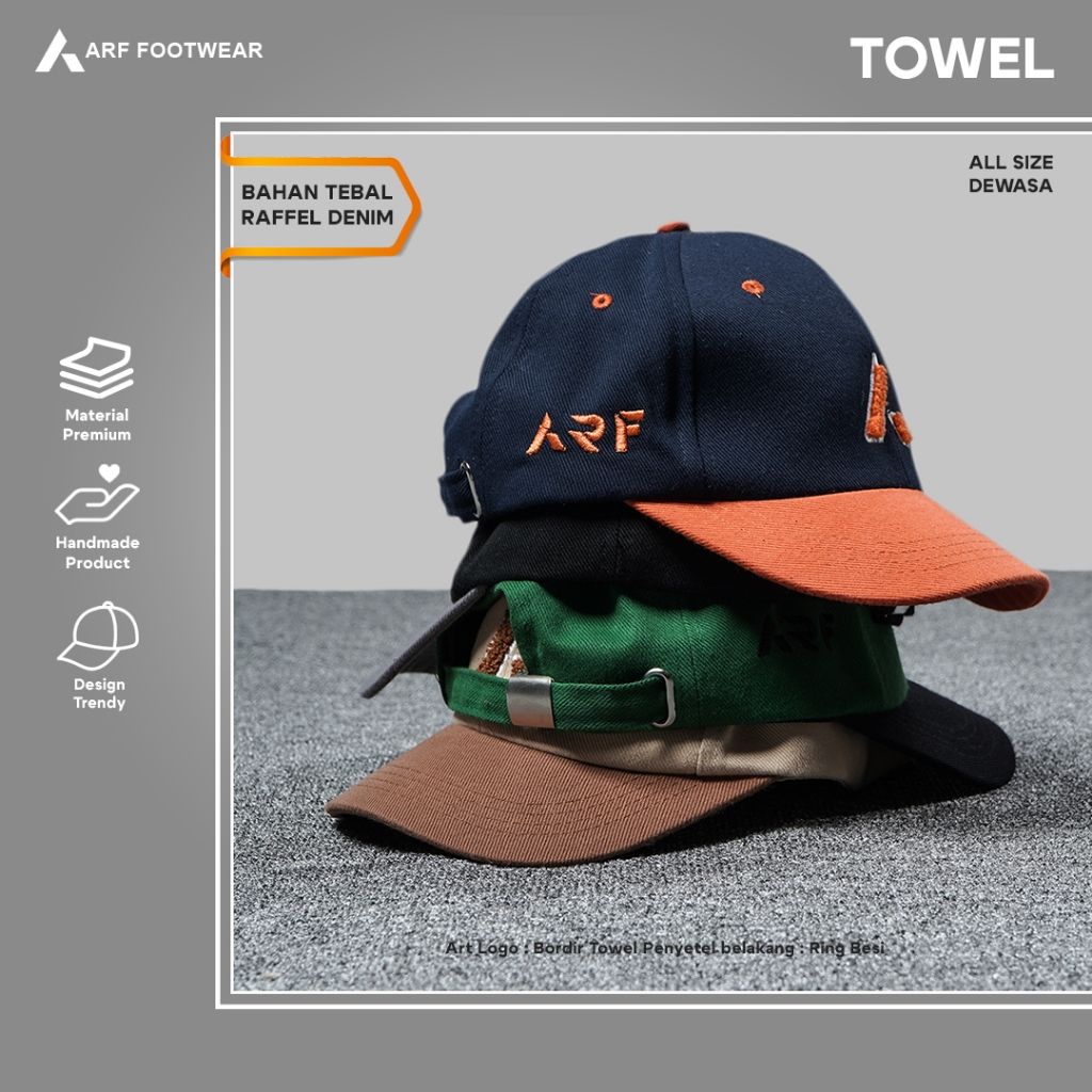ARF Topi Towel Pria Wanita Distro Original Topi Baseball Pria Wanita Korea Couple Pasangan Topi Wani