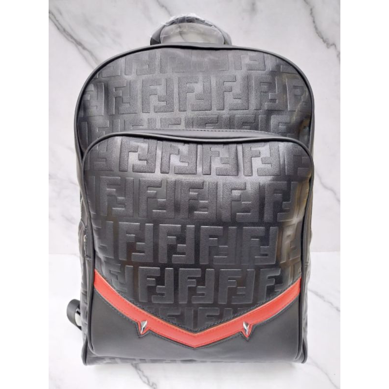 TAS RANSEL FENDI798 EMBOS MATA MERAH TAS GENDONG KULIT IMPORT MIROR