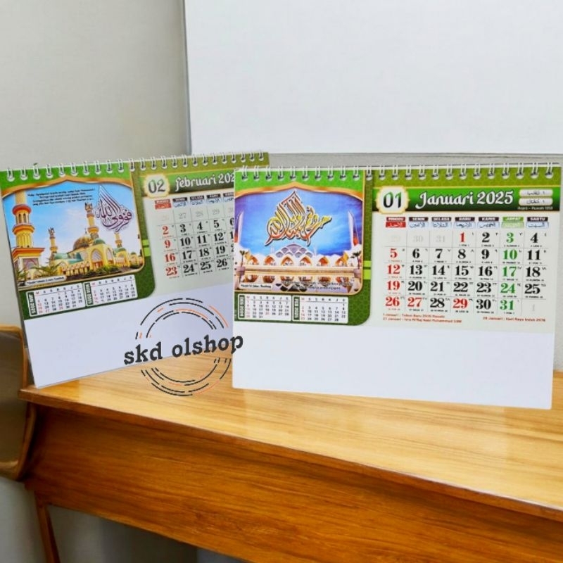 

kalender meja standar tahun 2025 km 13 Bo masjid(terima castume cetak merek kalender)