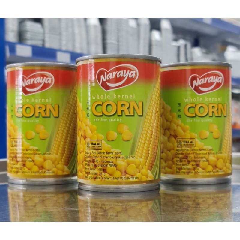 

Naraya Jagung Pipil Kaleng 425gr/Jagung Kaleng Manis Pipil/Jagung Manis Toping Martabak/Naraya Whole Kernel Corn 425gr