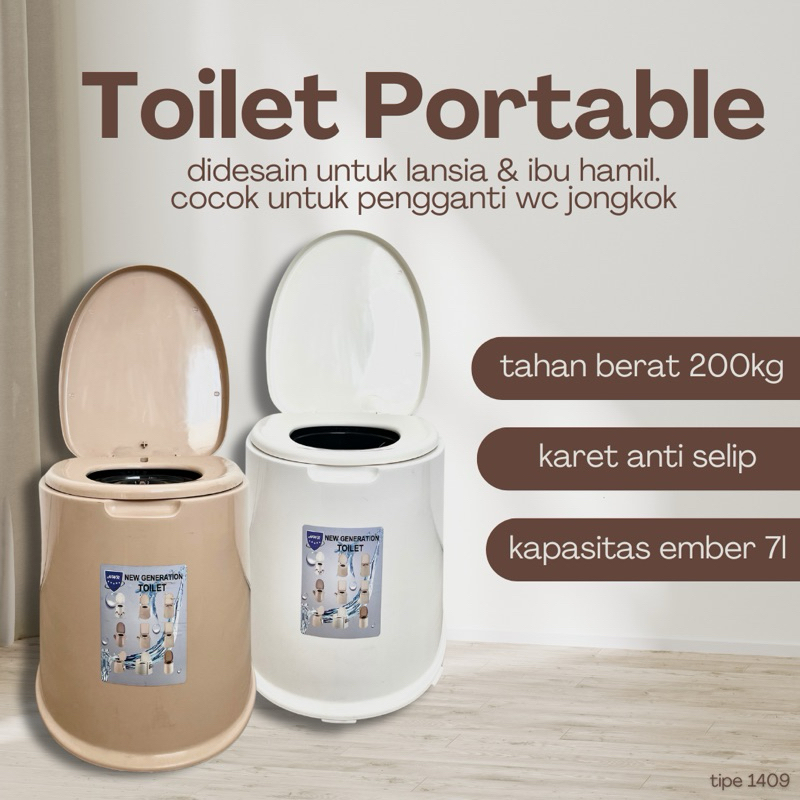 WC Mobile Toilet Portable Kloset Portable Closet Portable Toilet Duduk Portable Pispot Duduk WC Port