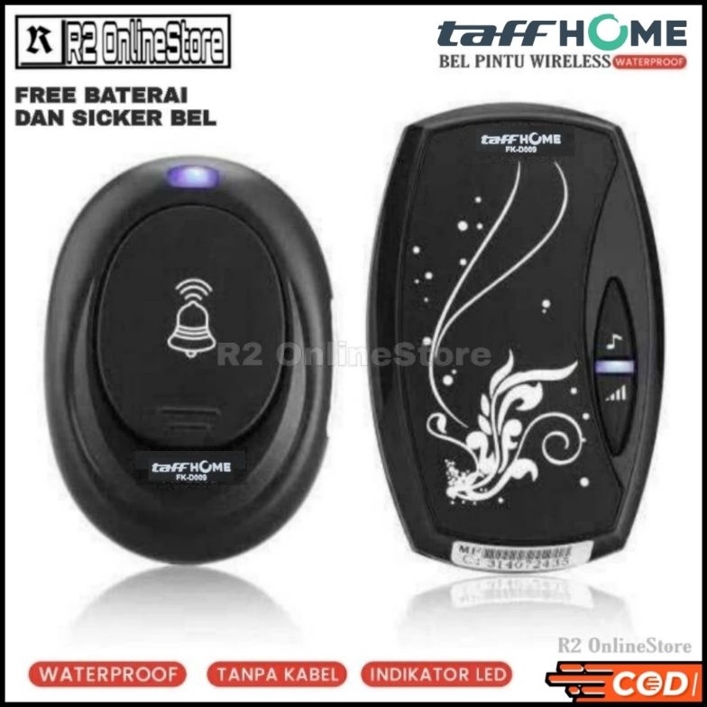 KODE G4K6 Bel Rumah Suara Tanpa Kabel Jarak Jauh Anti Air Alarm Pintu Wireless Waterproof dengan EU 