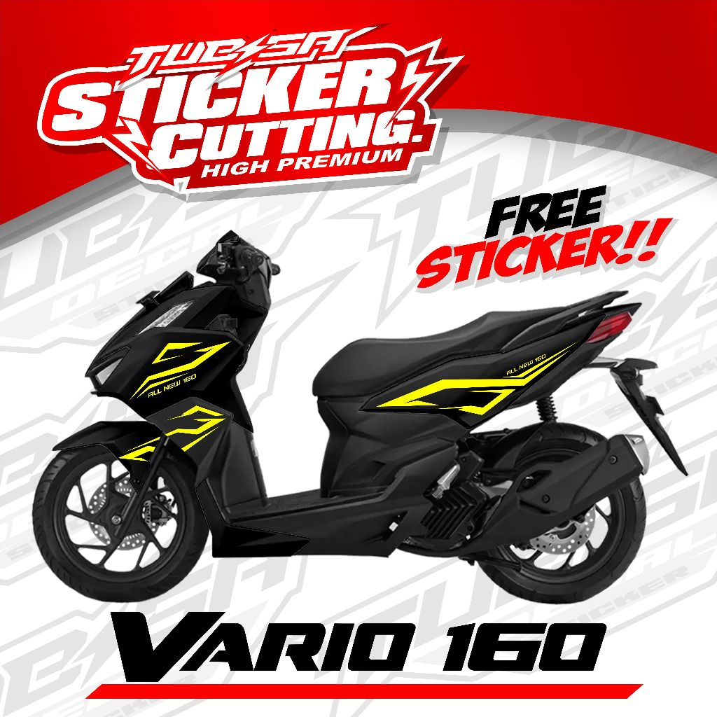 Cutting Sticker Vario 160 new ABS - Aksesoris Motor Stiker Honda Vario 160 New Terbaru-KODE.004
