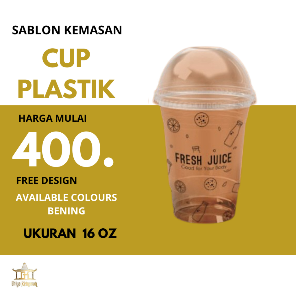 Sablon cup 16 oz Sablon cup Sablon cup plastik Sablon cup es teh jumbo