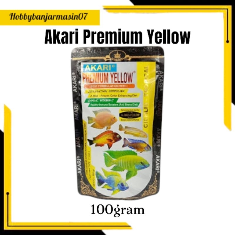 AKARI PREMIUM YELLOW 100 GRAM PELET LOUHAN PELET PALMAS PELET CHANNA
