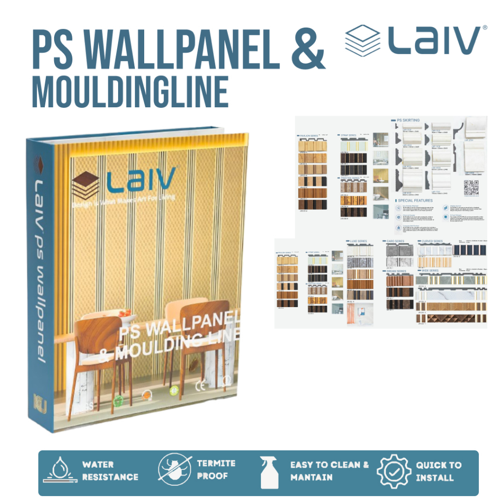 LAIV Katalog Wallpanel PS Panel & Wall Moulding PVC List Dinding Lis Profil WallPanel Dinding Mewah