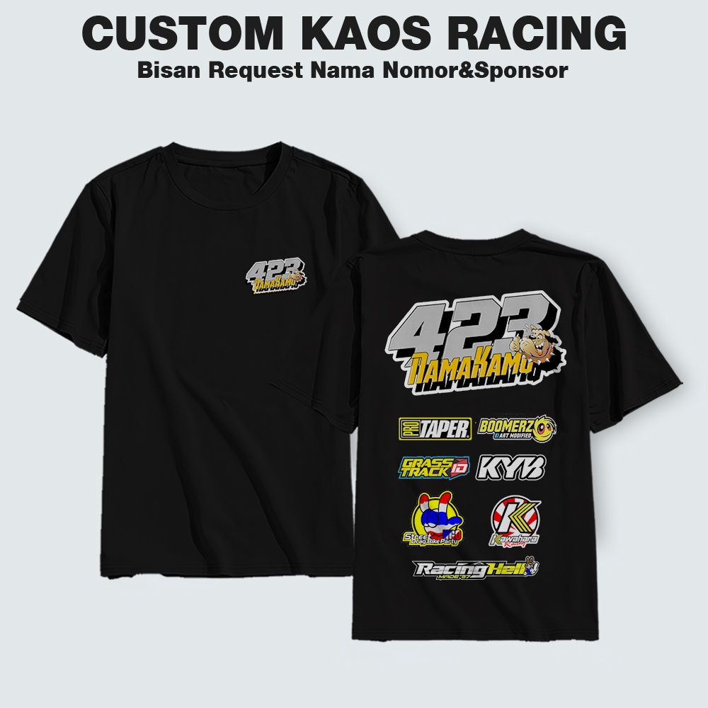 KAOS RACING  REQUEST NAMA  NOMOR SESUAI KEINGINAN  BAJU RACING  KAOS PRIA  BAJU DISTRO