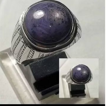 BATU CINCIN AKIK RUBY SERAT BAWANG RING TITANIUM