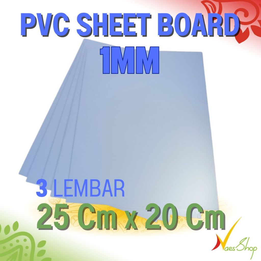 

PVC Sheet Board 1mm 20cm x25cm / PLA