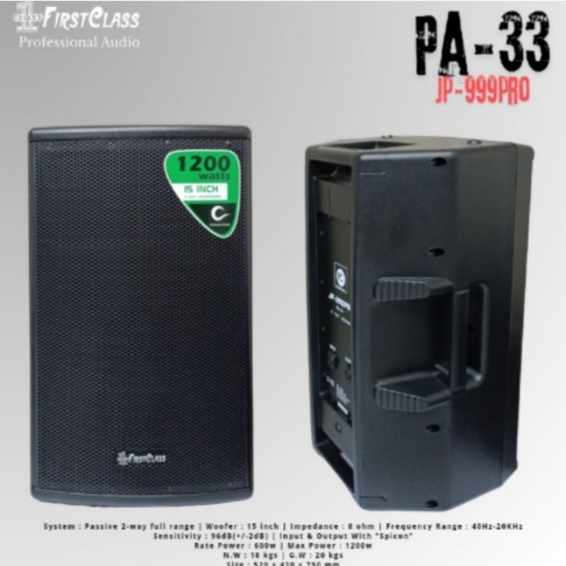 speaker pasif 15 inch original firstclass pa 33 speaker passive 15 inch