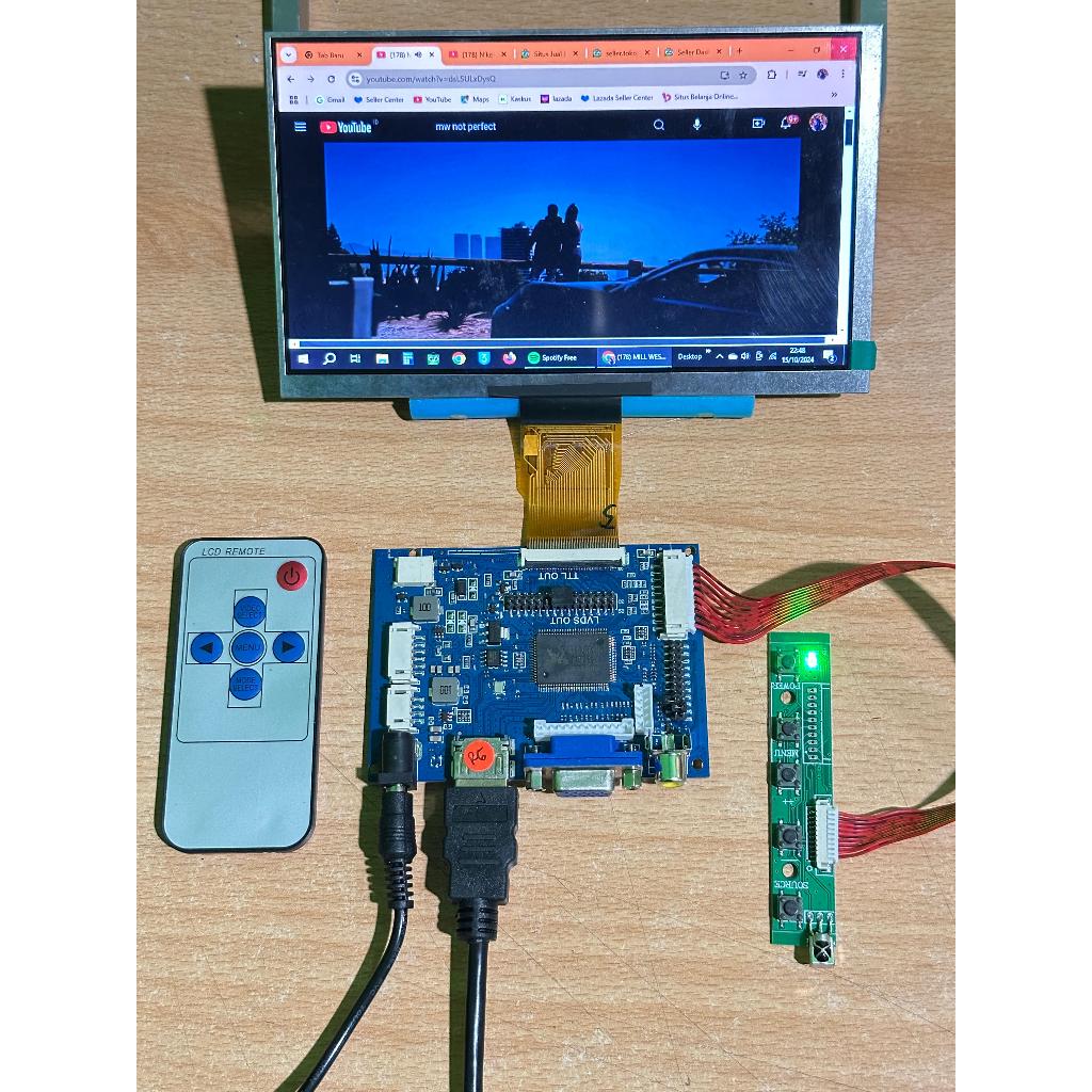 MainBoard Khusus Tablet LCD TTL 50 Pin LVDS HDMI VGA AV Monitor Universal