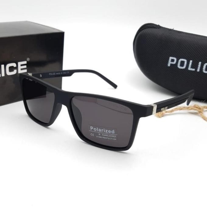 KACAMATA HITAM POLICE 18102 AKSESORIS LENSA ANTISILAU ANTIRADIASI POLARIZED KEREN KEKINIAN