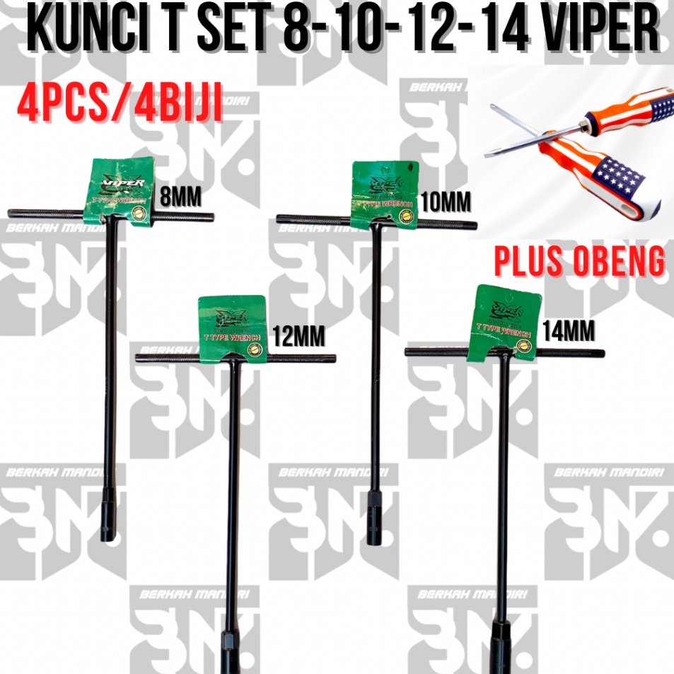 Harga Bersaing KUNCI T SET VIPER 4PCS UK811214