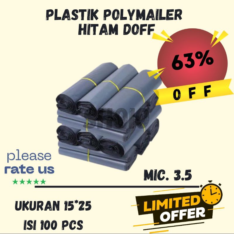 

Murah Plastik Polymailer Packing 15*25 Mic 3.5 Doff Bahan Ldpe Surabaya