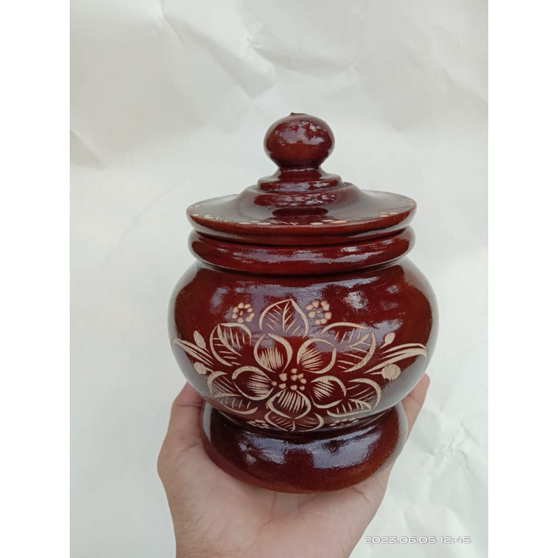 Toples kayu jati/toples permen kayu jati/toples kue kayu jati