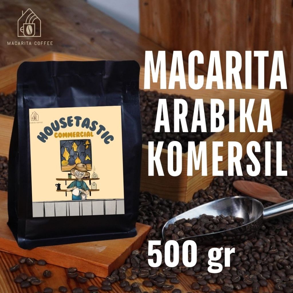 

Macarita Housetastic Arabika Komersil (100% Arabika) 500gram Kopi Arabika Grade 3