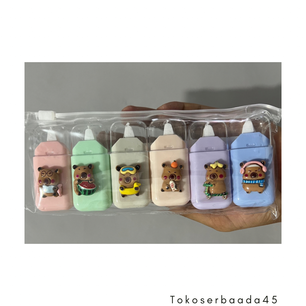 

Correction Tape TipEx Kertas Pastel Corection Tipe X Pita 6M Penghapus Pulpen Motif Karakter 1 pouch