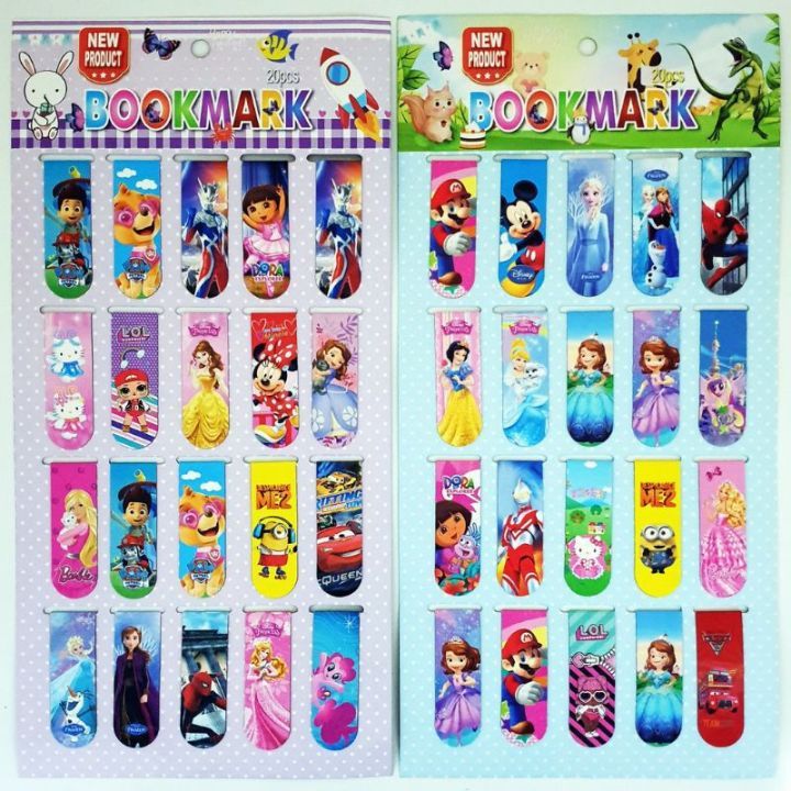 

20pcs pembatas buku magnet karakter