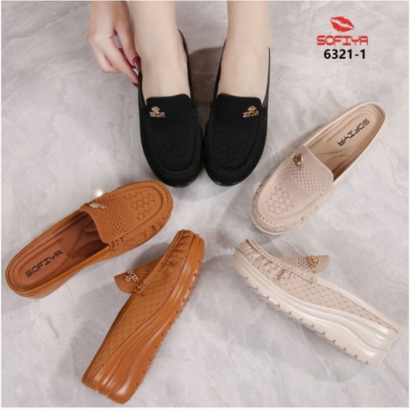 sandal wedges bustong wanita sofiya 6321-1